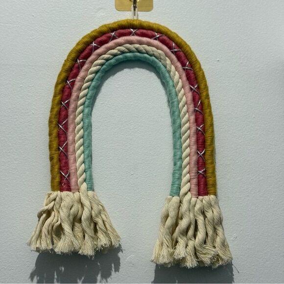 RAINBOW MACRAME WALL HANGING – MULTICOLOR BOHO DECOR, HANDMADE STYLE - Picture 12 of 17